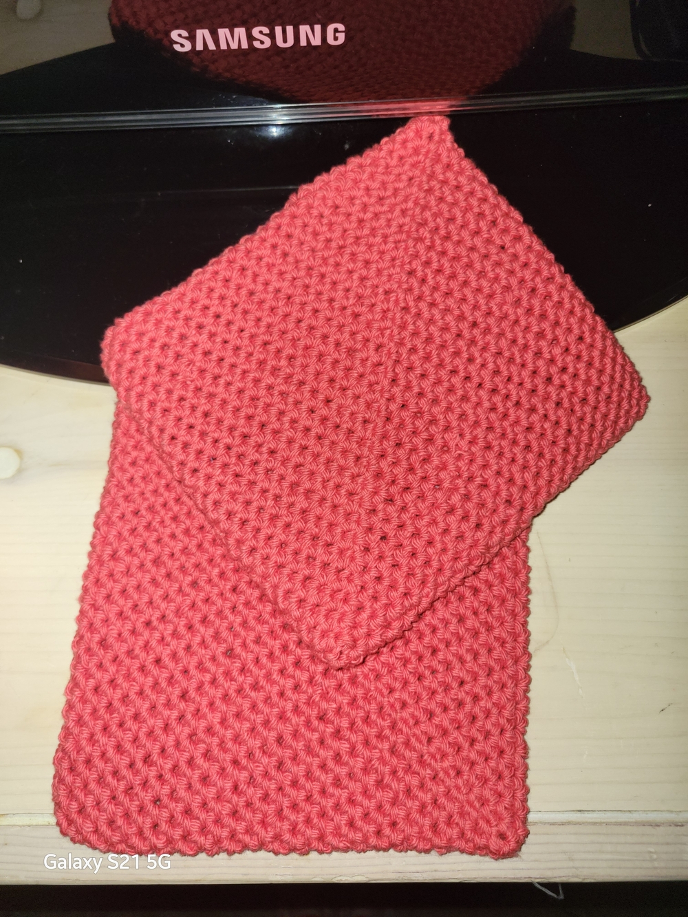 Handmade Crocheted Hot Pad Set W Washcloths